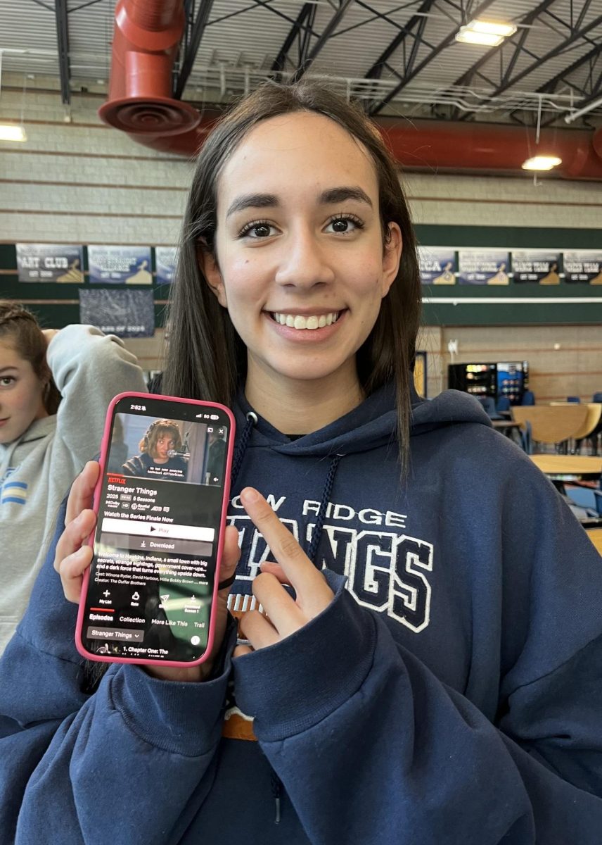 Student after cheer practice watching Stranger Things Season 5.
