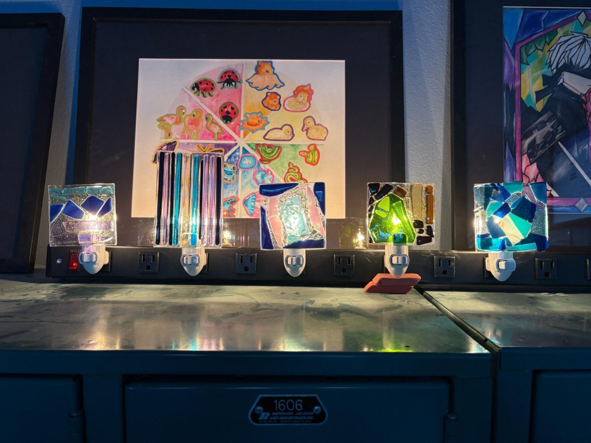 Night lights made by art students (Courtesy of Mrs. Brackney)