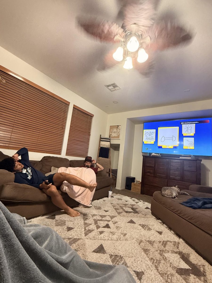 Kainoa and his friends playing Netflix games.