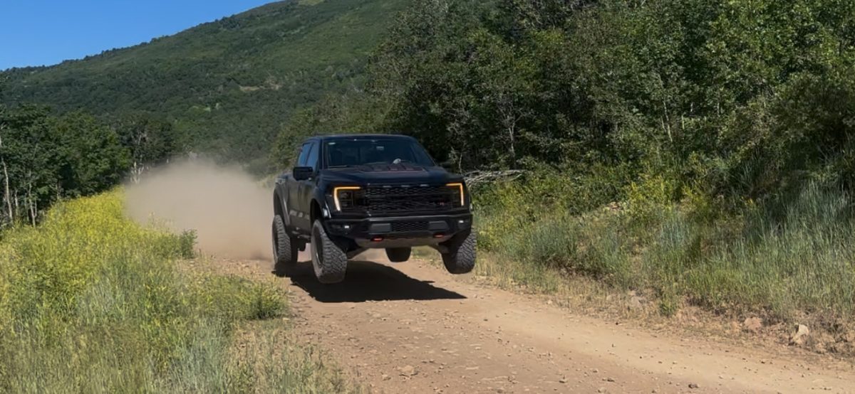 Brock Off-Roading in truck