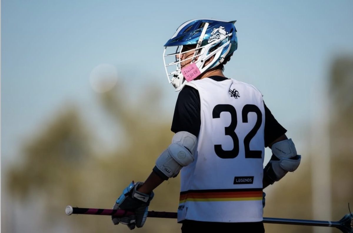 Hunter Roe playing club lacrosse. 