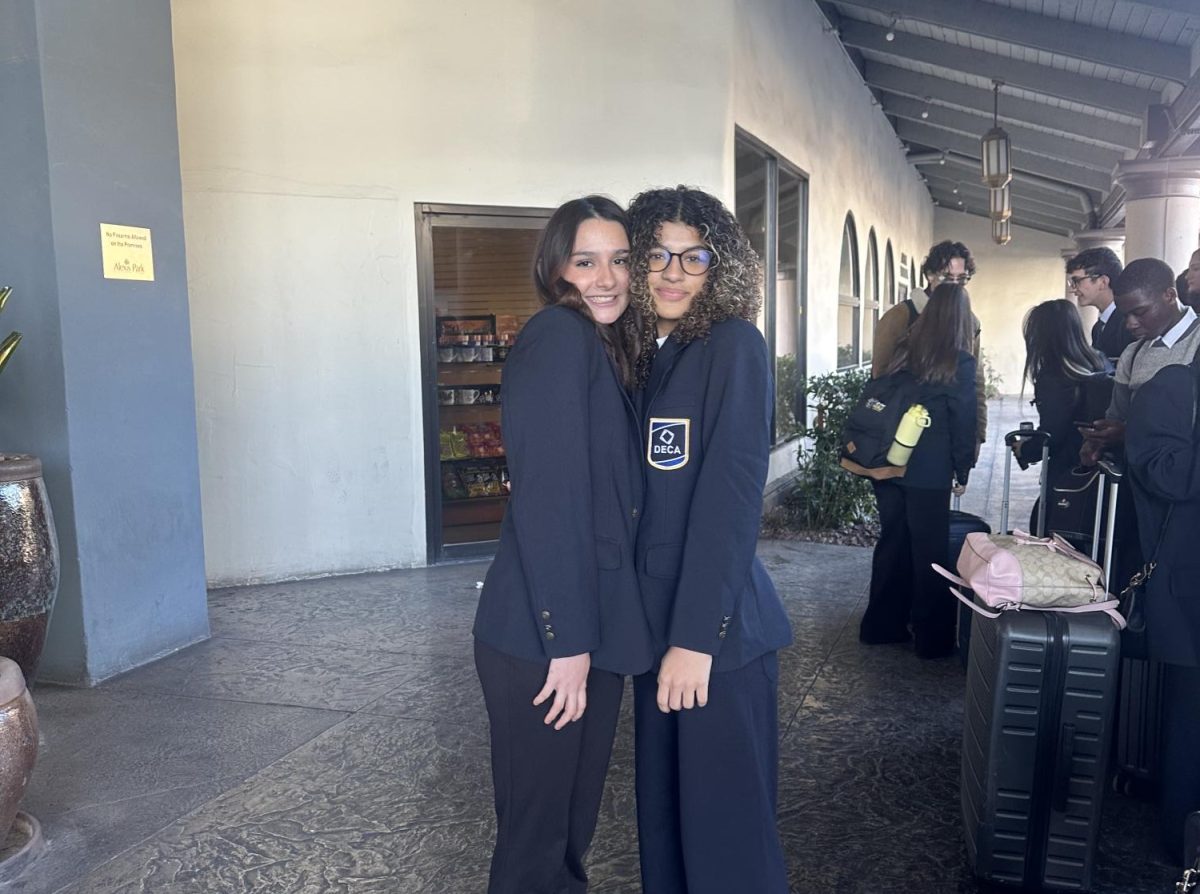 Keeley Hoskins and MJ Gregory at their DECA competition