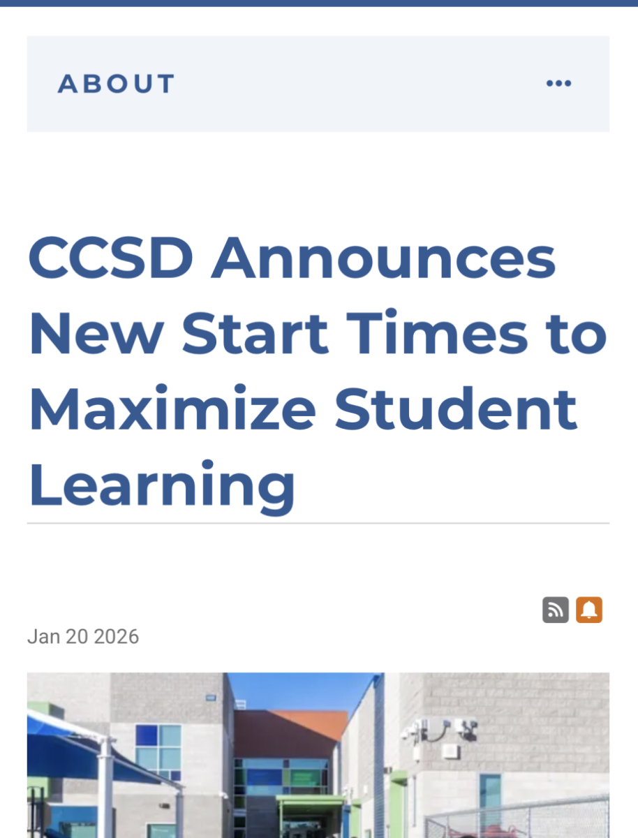 CCSD website announcing new times starting.