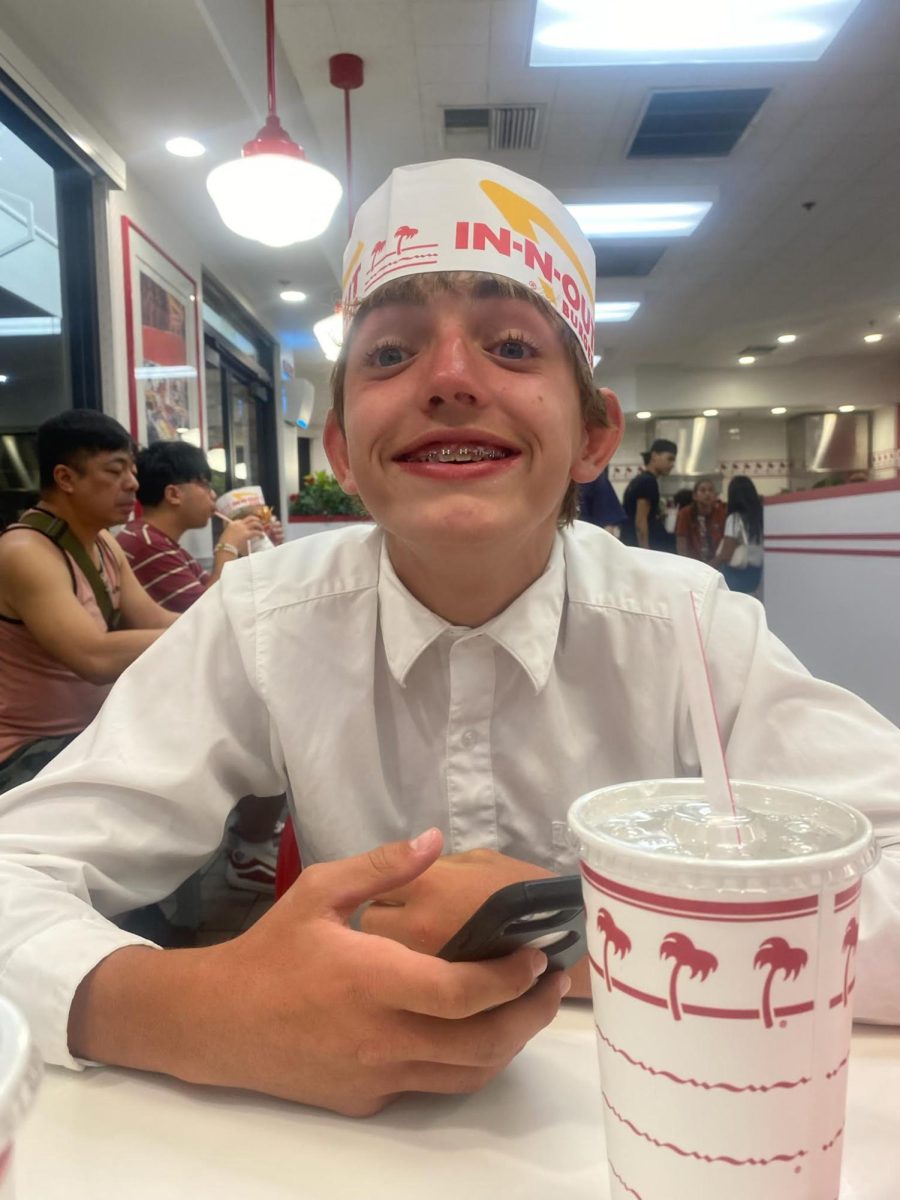 Freshman Jason Brimhall at In N Out