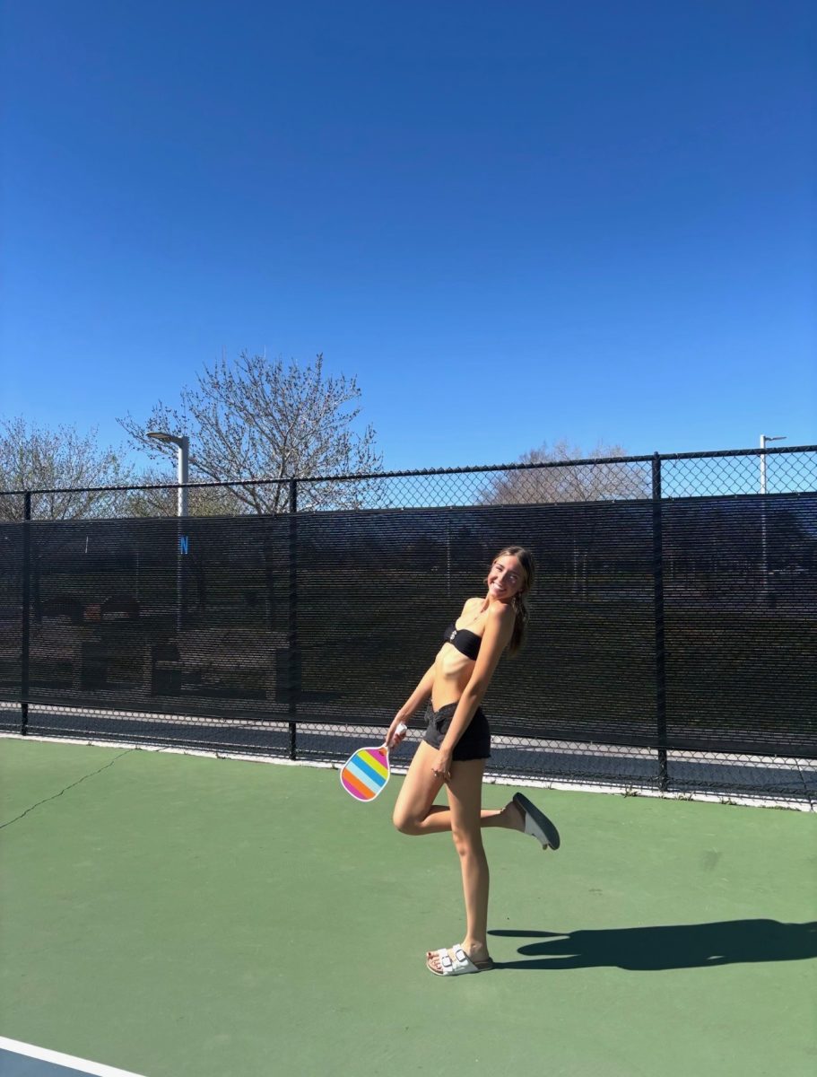 Jacey Graf playing pickleball 