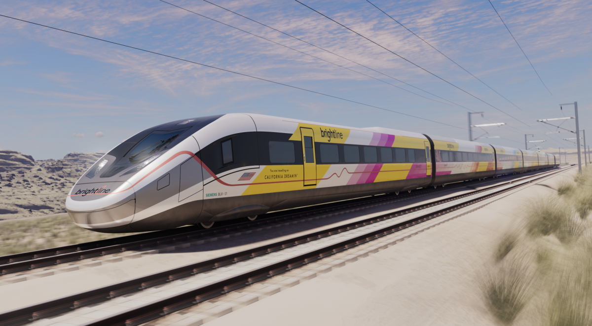 Exterior of the high-speed train.