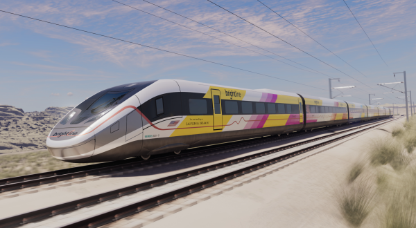 Exterior of the high-speed train.