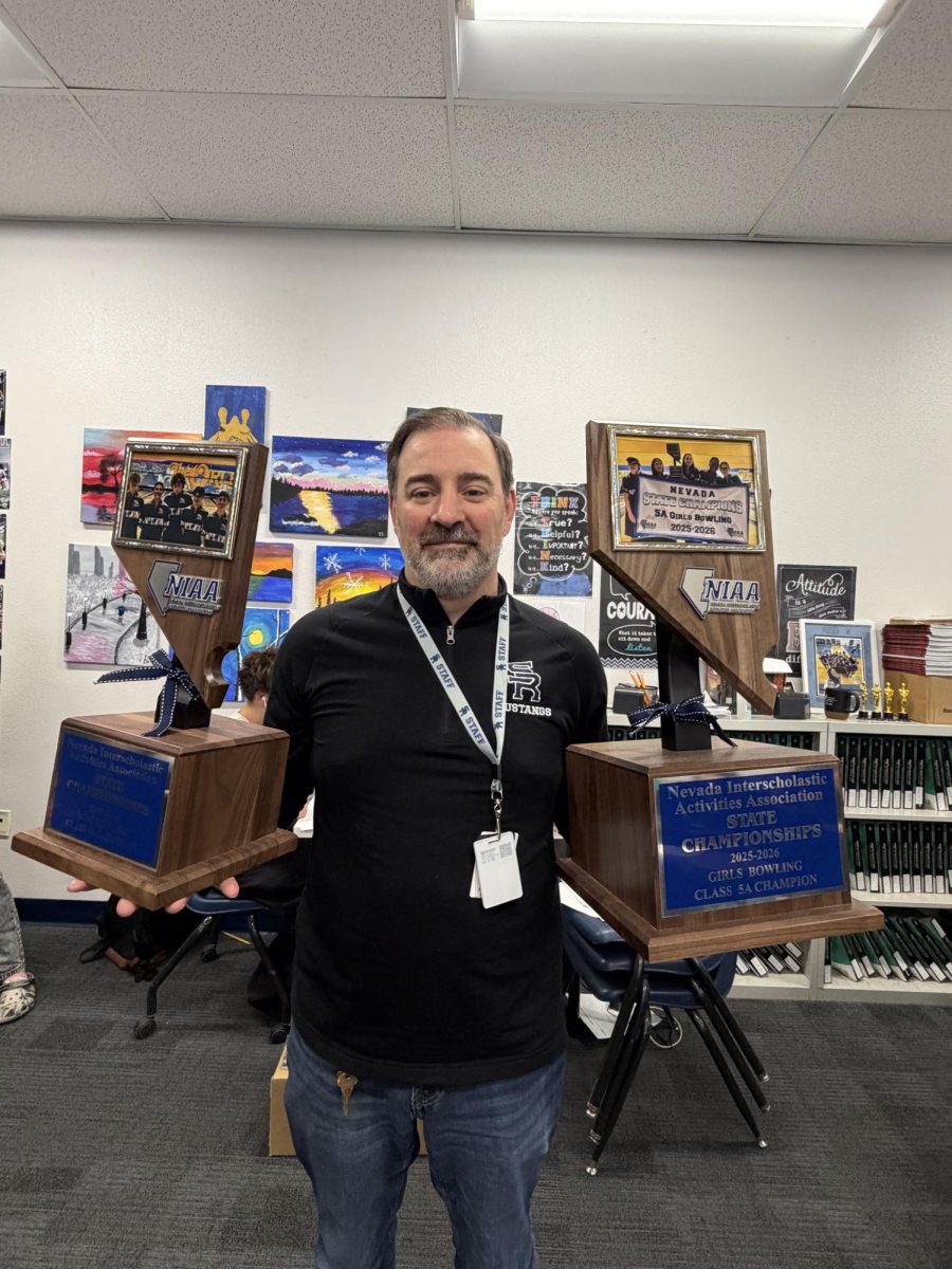 Mr. Baron with his trophies.