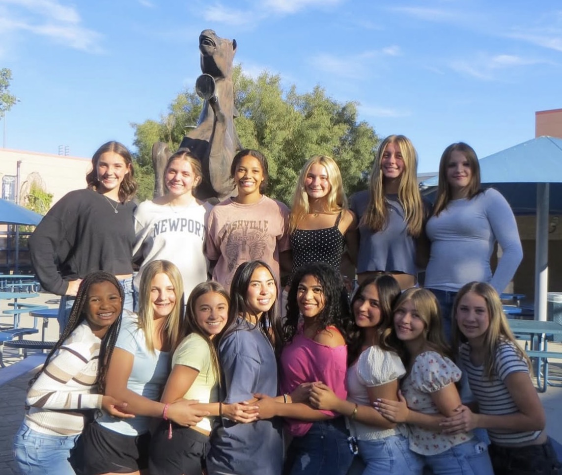Varsity cheer at first team bonding