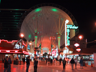 Fremont street in downtown Las Vegas
